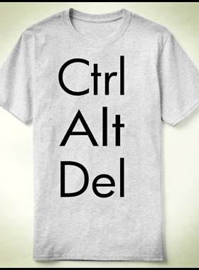 GEEK programmer 极客 程序员 Contol Atl Delete  T-Shirt T恤