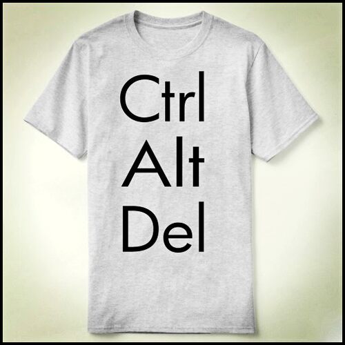 GEEK programmer 极客 程序员 Contol Atl Delete  T-Shirt T恤