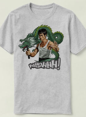 Bruce Lee 李小龙 截拳道 DIY圆领 定制 男女 Tee T-Shirt T恤