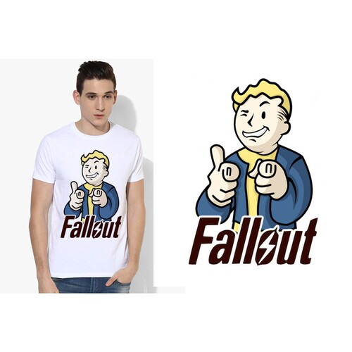 Fallout4vaultboy辐射4T-Shirt成人T恤班服上衣TEE圆领衣服196