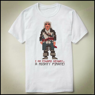 A Mighty Pirate Assassin's Creed刺客信条Tee Shirt-T恤成人