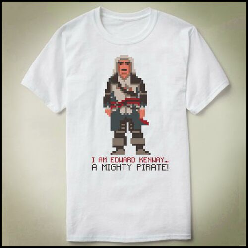 A Mighty Pirate Assassin's Creed刺客信条Tee Shirt-T恤成人