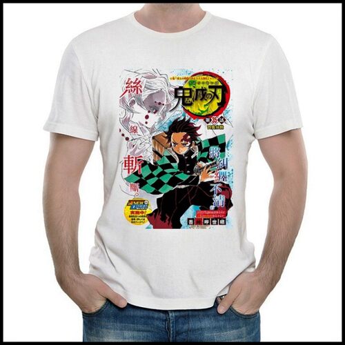 Demon Slayer T-shirt 鬼灭之刃 T恤 白色 短袖 鬼灭之刃T恤 男女