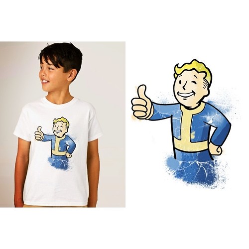 Fallout4vaultboy辐射4T-Shirt成人T恤班服上衣TEE圆领衣服2