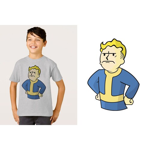 Fallout 4 vault boy辐射4T-Shirt男女T恤班服定制TEE圆领 3
