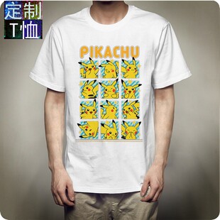 皮卡丘t恤短袖班服小众设计感情侣装夏装2021新款夏天T-Shirt超火