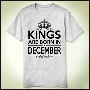 Tee 衣服 BORN T恤 Shirt birthday DECEMBER生日 ARE KINGS