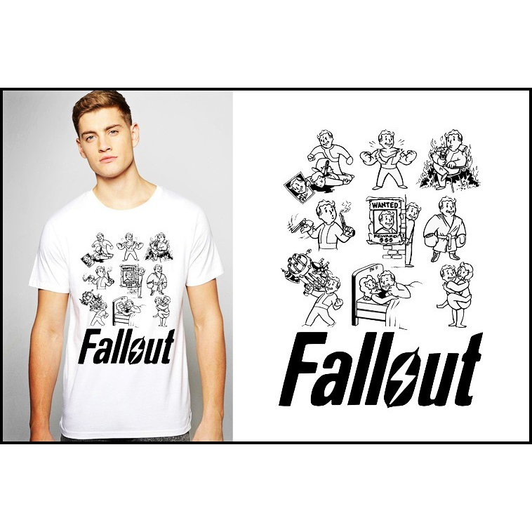 Fallout4vaultboy辐射4T-Shirt成人T恤班服上衣TEE圆领衣服25