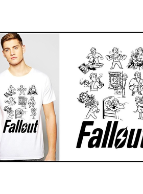 Fallout4vaultboy辐射4T-Shirt成人T恤班服上衣TEE圆领衣服25