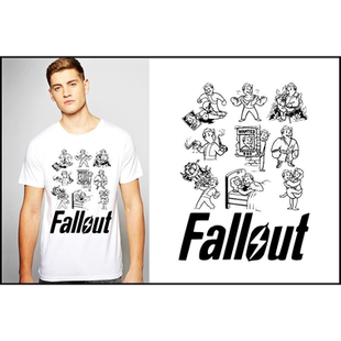 Fallout4vaultboy辐射4T-Shirt成人T恤班服上衣TEE圆领衣服25