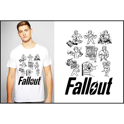 Fallout4vaultboy辐射4T-Shirt成人T恤班服上衣TEE圆领衣服25