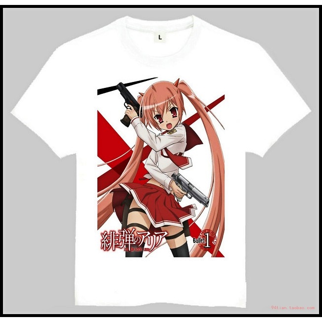 hidan no aria T-shirt绯弹的亚里亚 T恤欧美潮流T恤动漫T恤