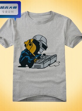 Daft Punk蠢朋克傻朋克电子摇滚乐队男女长短袖T恤09
