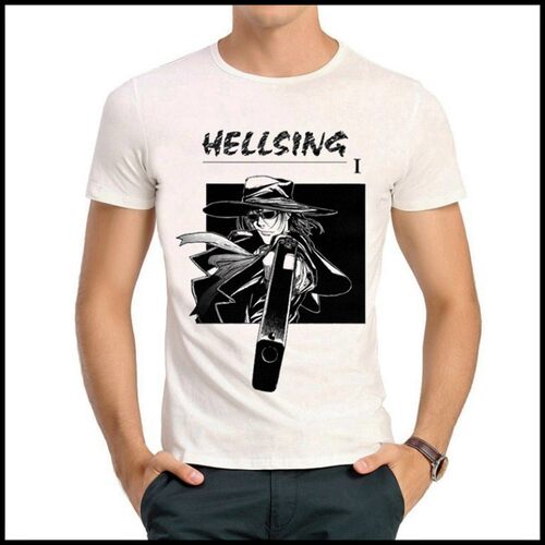 Hellsing T-shirt 地狱之歌 T恤 白色短袖 皇家国教骑士团 T恤