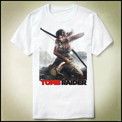 Tomb raider古墓丽影Tee Shirt圆领-T恤 lara croft 定制