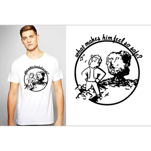Fallout4vaultboy辐射4T-Shirt成人T恤班服上衣TEE圆领新款12