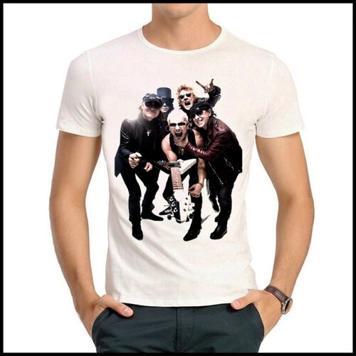 Scorpions T-shirt 蝎子乐队 T恤 潮流 T恤 白色 短袖 T恤 男女