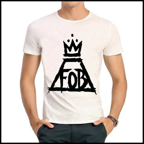 Fall Out Boy T-shirt 打倒男孩 乐队 T恤 白色短袖 Q版 FOB T恤