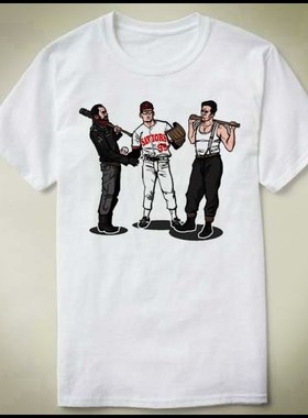 BASEBALL NEGAN walking dead行尸走肉圆领包邮定制Tee Shirt T恤
