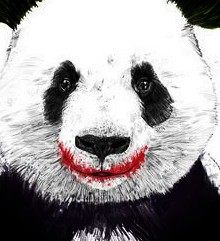 T恤Joker face panda Heath Ledger batman 小丑Shirt定制