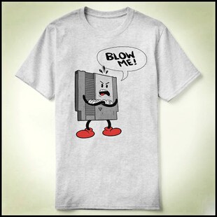 NES Cartridge Blow Me Nintendo GAME Tee Shirt圆领包邮定制T恤