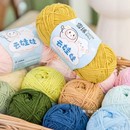 雪球云娃娃宝宝棉线diy毛线团手工编织钩毛衣玩偶4股牛奶棉毛线团