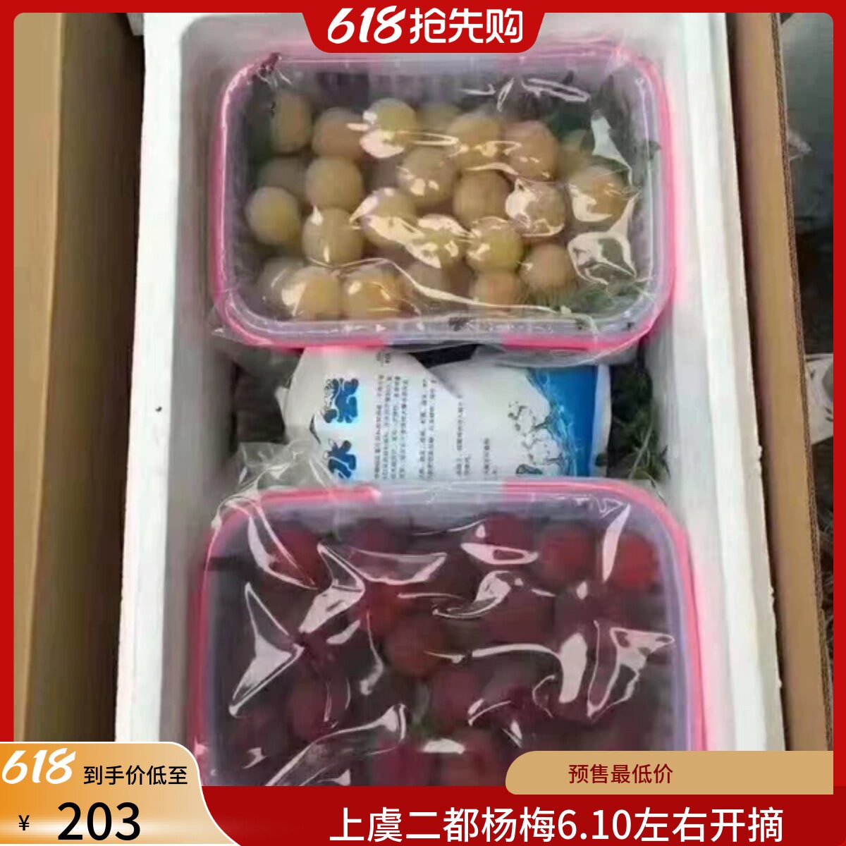 2026正宗上虞二都杨梅真山杨梅水晶杨梅混搭新鲜杨梅农家自产自销