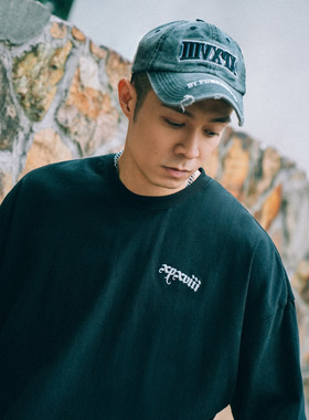 XPX 周柏豪 前后反光团队LOGO印花长袖T恤