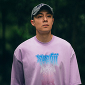 团队LOGO渐变印花短袖 XPX 周柏豪 T恤