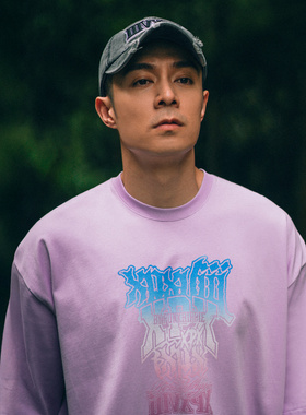 XPX 周柏豪 团队LOGO渐变印花短袖T恤