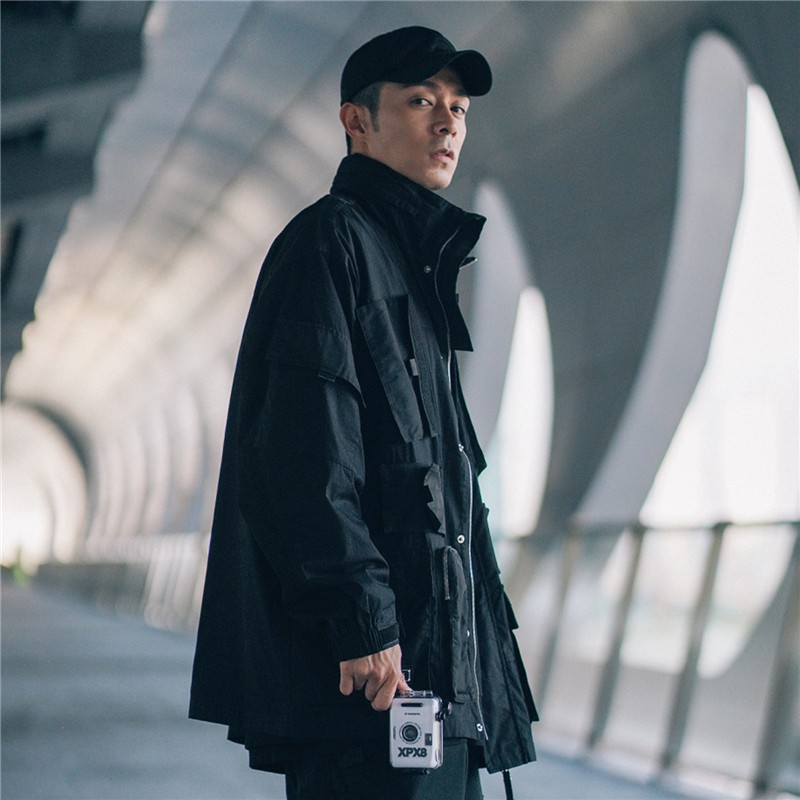 XPX秋冬宽松连帽夹克外套