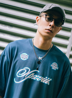 XPX 周柏豪 团队字母8号印花短袖T恤