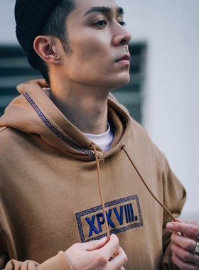 XPX 周柏豪 DECO BORDER XPXVIII. 胸口刺绣印花套头卫衣