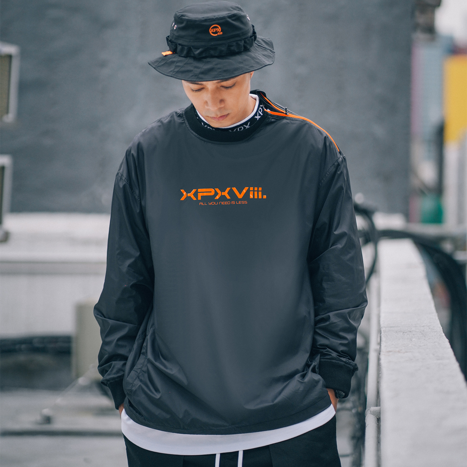 尼龙材质XPX卫衣XPX周柏豪T