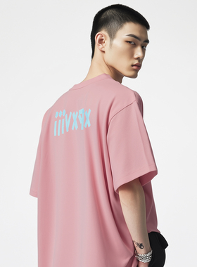 XPX 周柏豪 TAPE LOGO CREW 贴布烫印字体团队印花短袖T恤