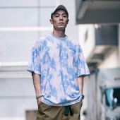 扎染效果泡沫印花短袖 XPX T恤 TIE DYE 周柏豪 PASTEL