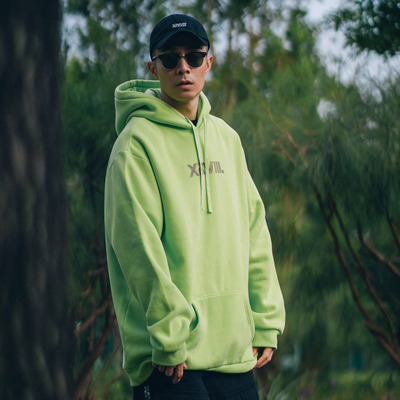 XPX 周柏豪 REFLECTIVE XPXVIII.胶片印花团队LOGO连帽卫衣