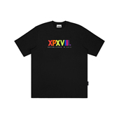 彩色团队植绒LOGO印花短袖 XPX 周柏豪 T恤