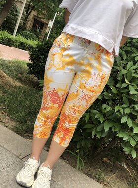 薄款显瘦修身七分裤女夏季个性