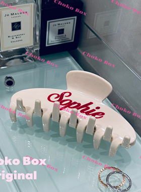 ChokoBox原创定制名字鲨鱼夹 彩绘抓夹复古手工定制礼物