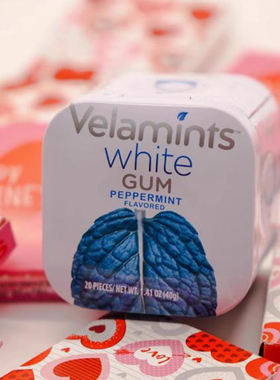 Velamints-White浓薄荷冰感清凉高效工作持久清新口香糖 40g