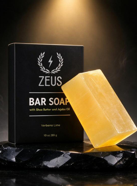 美国ZEUS-男士洁面沐浴皂 马鞭草青柠香 乳木果油荷荷巴油保湿