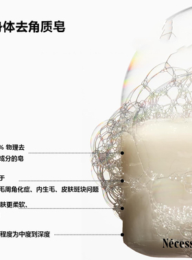 美国Nécessaire-身体去角质沐浴皂可改善角化症粗糙部位光滑140g