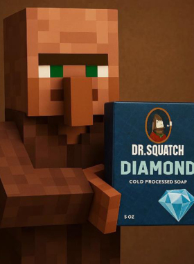 Dr. Squatch-Minecraft我的世界限定像素人烟熏钻石磨砂去污香皂