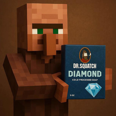 Dr. Squatch-Minecraft我的世界限定像素人烟熏钻石磨砂去污香皂