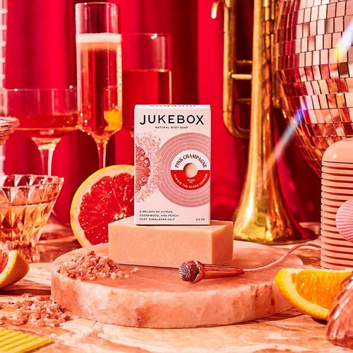 美国Dr. Squatch旗下JUKEBOX粉漾香槟女士天然手工冷制磨砂沐浴皂