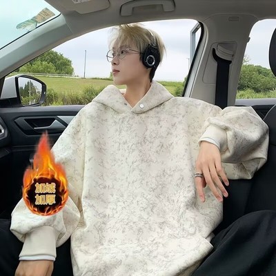 重磅连帽加绒加厚卫衣外套