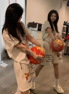 休闲运动套装女夏季薄款韩版学生宽松显瘦减龄短裤短袖时尚两件套