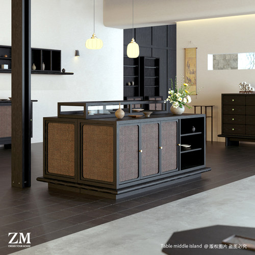 中岛台器皿文创茶室特产店展示柜