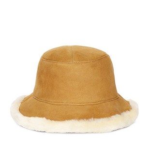新款 帽 盆帽渔夫帽圆筒百搭保暖时尚 宽檐真皮圆顶皮毛一体帽子冬季